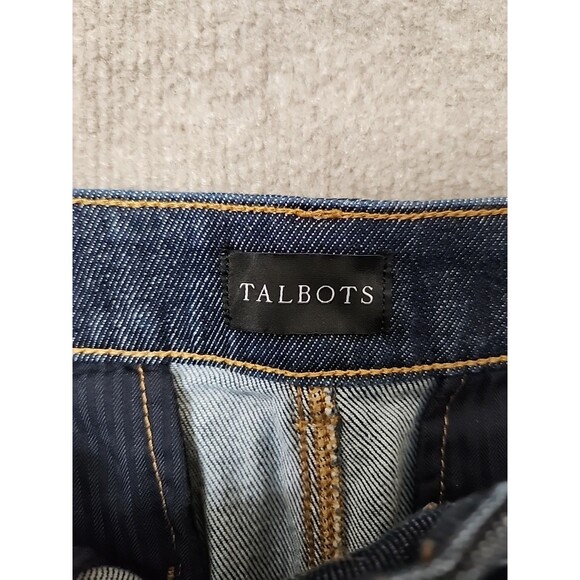 Talbots Flare Trouser Ankle Jeans Womens 12 Blue Dark Wash - Picture 7 of 10